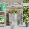vidaXL Jardinera Plateado 60 x 30 x 50 cm Acero Galvanizado