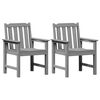 vidaXL Silla de comedor de jard&iacute;n. 2 uds. Gris Claro HDPE