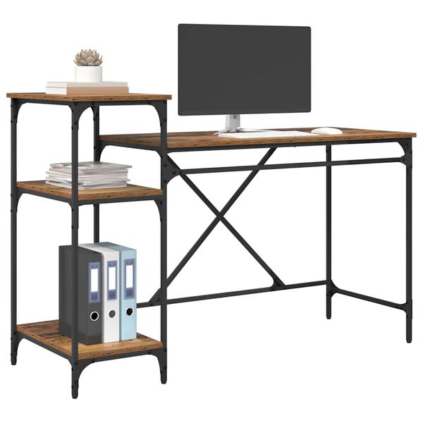 vidaXL Escritorio Madera Vieja 135 x 50 x 90 cm Madera contrachapada