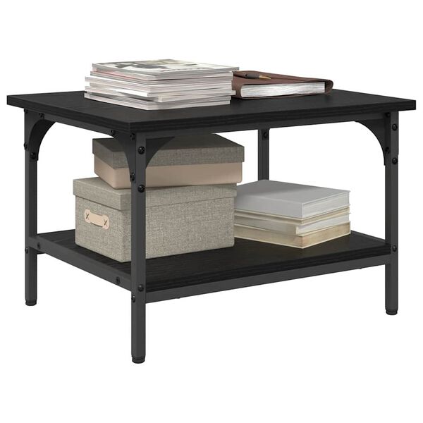 vidaXL Soporte para Impresora Roble Negro 50 x 40 x 38 cm