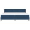 vidaXL Cama tipo Box Spring con colch&oacute;n Azul 200 x 200 cm Poli&eacute;ster