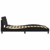 vidaXL Estructura de cama Dover terciopelo negro 140x190 cm