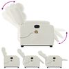vidaXL Sill&oacute;n reclinable de masaje elevable terciopelo crema