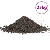 vidaXL Grava de basalto negra 25 kg 5-8 mm