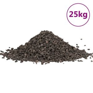vidaXL Grava de basalto negra 25 kg 5-8 mm