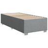 vidaXL Cama box spring con colch&oacute;n tela gris claro 90x190 cm