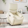 vidaXL Sill&oacute;n reclinable elevable cuero artificial color crema