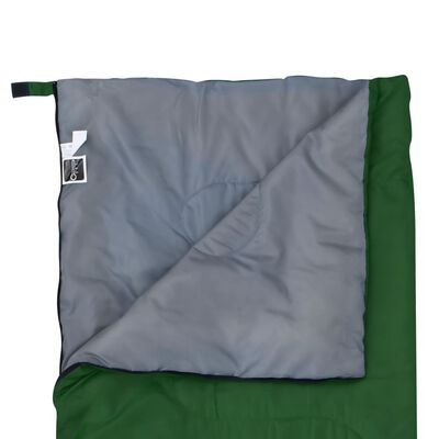 vidaXL Saco de dormir ligero para niños con sobre verde 670 g 15°C
