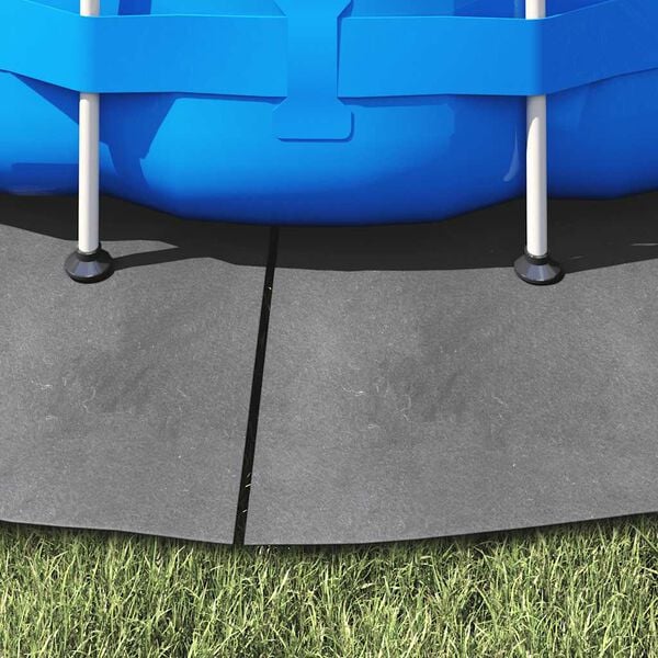 vidaXL Tapiz de suelo piscina geotextil de poli&eacute;ster gris claro &Oslash;244cm