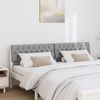 vidaXL Cabecero tapizado Gris Claro 180 cm Madera de pino macizo