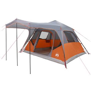vidaXL Tienda Familiar con techo Gris y naranja 305 x 275 x 190 cm