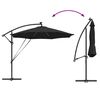 vidaXL Parasol de cantilever tipo plátano Negro 294 x 294 x 248 cm