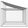 vidaXL Jaula de perros techo y puertas acero galvanizado gris 6x2x2 m