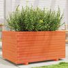 vidaXL Jardinera madera maciza de pino marr&oacute;n cera 90x60x49,5 cm