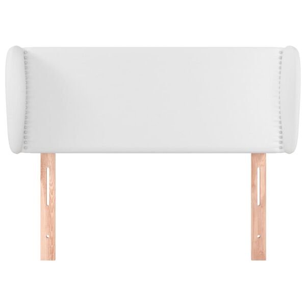 vidaXL Cabecero de cuero sintético blanco 83x23x78/88 cm