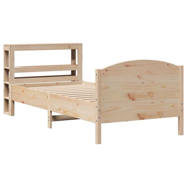 vidaXL Estructura de cama sin colch&oacute;n madera maciza de pino 90x200 cm