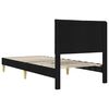 vidaXL Estructura de cama con cabecera Negro 90 x 190 cm tela