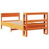 vidaXL Estructura de cama sin colch&oacute;n madera maciza marr&oacute;n 75x190 cm