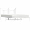 vidaXL Estructura cama sin colchón con cabecero metal blanco 150x200cm