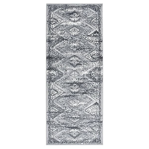vidaXL Alfombra de pasillo BCF gris oriental 80x200 cm
