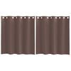 vidaXL Cortinas de gasa con ojales 2 uds marr&oacute;n 140x140 cm