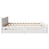 vidaXL Estructura de cama sin colch&oacute;n madera maciza blanca 200x200 cm