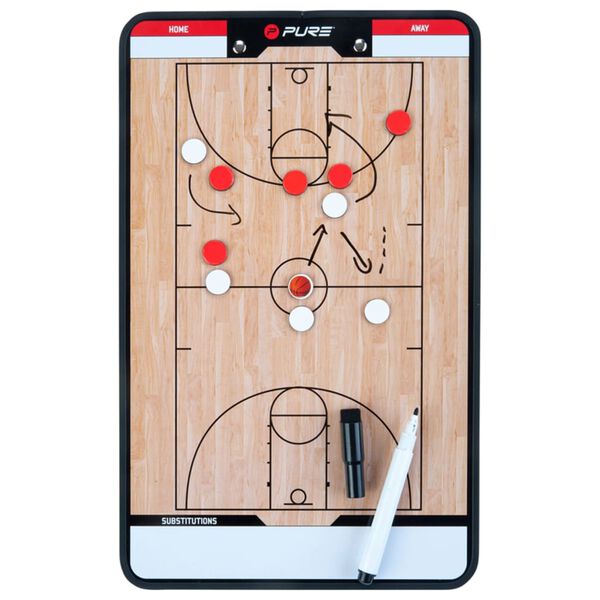 Pure2Improve Pizarra entrenador baloncesto 2 caras 35x22cm P2I100610