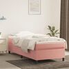vidaXL Cama box spring con colch&oacute;n terciopelo rosa 80x200 cm