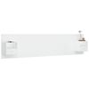 vidaXL Cabecero de cama con mesitas madera contrachapada blanco