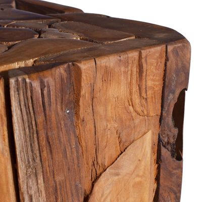 vidaXL Mesa auxiliar de madera maciza de teca 30x30x80 cm