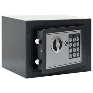 vidaXL Caja fuerte digital Gris oscuro 23 x 17 x 17 cm Acero