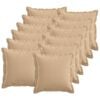 vidaXL Funda de almohada 12 pcs HOUTEN Crema 40 x 40 cm Lino Sint&eacute;tico