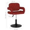 vidaXL Sillas de comedor giratorias 2 unidades tela rojo tinto