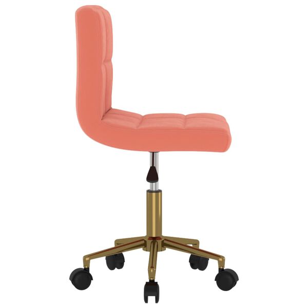 vidaXL Sillas de comedor giratorias 4 unidades de terciopelo rosa