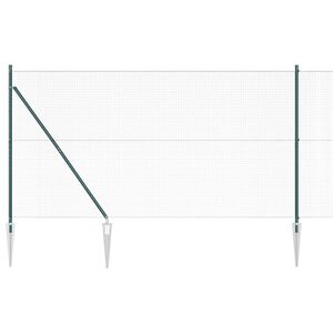 vidaXL Poste de Valla Verde