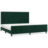 vidaXL Estructura cama sin colch&oacute;n terciopelo verde oscuro 200x200 cm