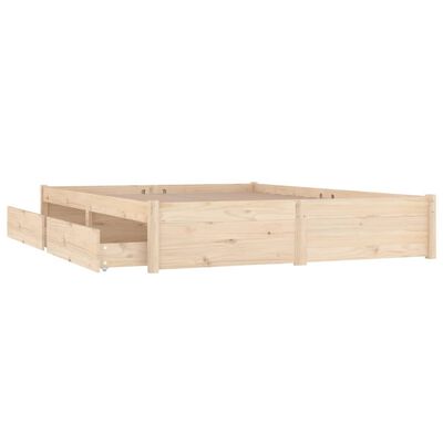 vidaXL Estructura de cama con cajones 140x190 cm
