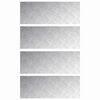 vidaXL Pelda&ntilde;o 4 uds. 80 x 30 cm Plateado Aluminio Rectangular