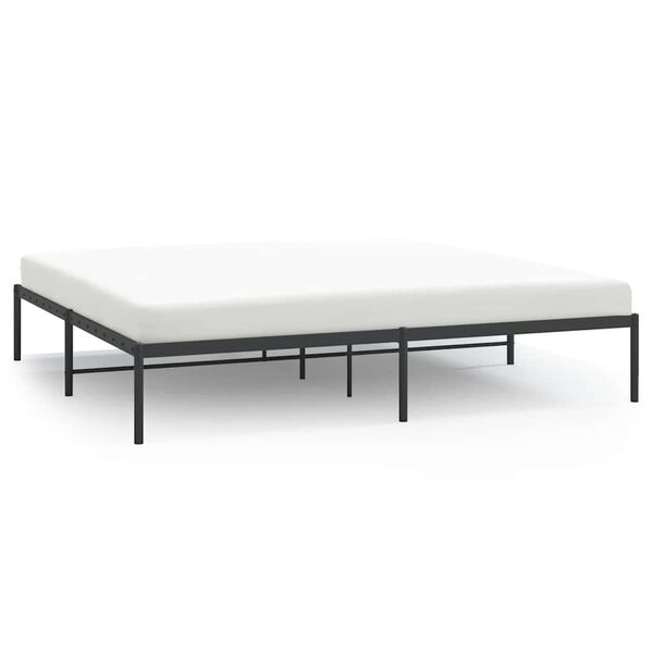 vidaXL Estructura de cama sin colch&oacute;n metal negro 200x200 cm