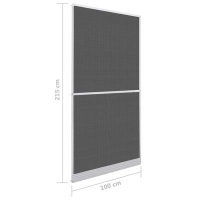 vidaXL Mosquitera con bisagras para puertas blanca 100x215 cm