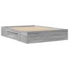 vidaXL Estructura de cama madera de ingeniería gris Sonoma 135x190 cm