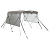 vidaXL Toldo bimini 3 arcos con paredes laterales de malla