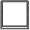 vidaXL Estante para leña madera maciza de pino gris 100x25x100 cm
