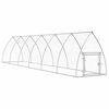 vidaXL Jaula para gallinas acero galvanizado plateado 600x105x120 cm