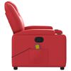 vidaXL Sillón de masaje reclinable cuero sintético rojo