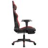 vidaXL Silla gaming de masaje y reposapi&eacute;s cuero sint&eacute;tico negro rojo