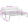 vidaXL Estructura sof&aacute; cama extra&iacute;ble sin colch&oacute;n metal gris 90x200 cm