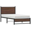vidaXL Estructura de cama sin colchón metal marrón roble 90x200 cm