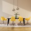 vidaXL Sillas de comedor giratorias 6 unidades tela amarillo