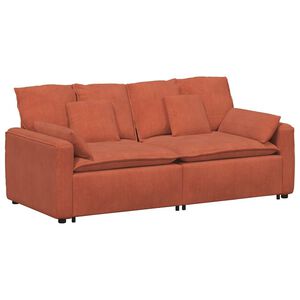 vidaXL Sof&aacute; modular con cojines rojo y naranja